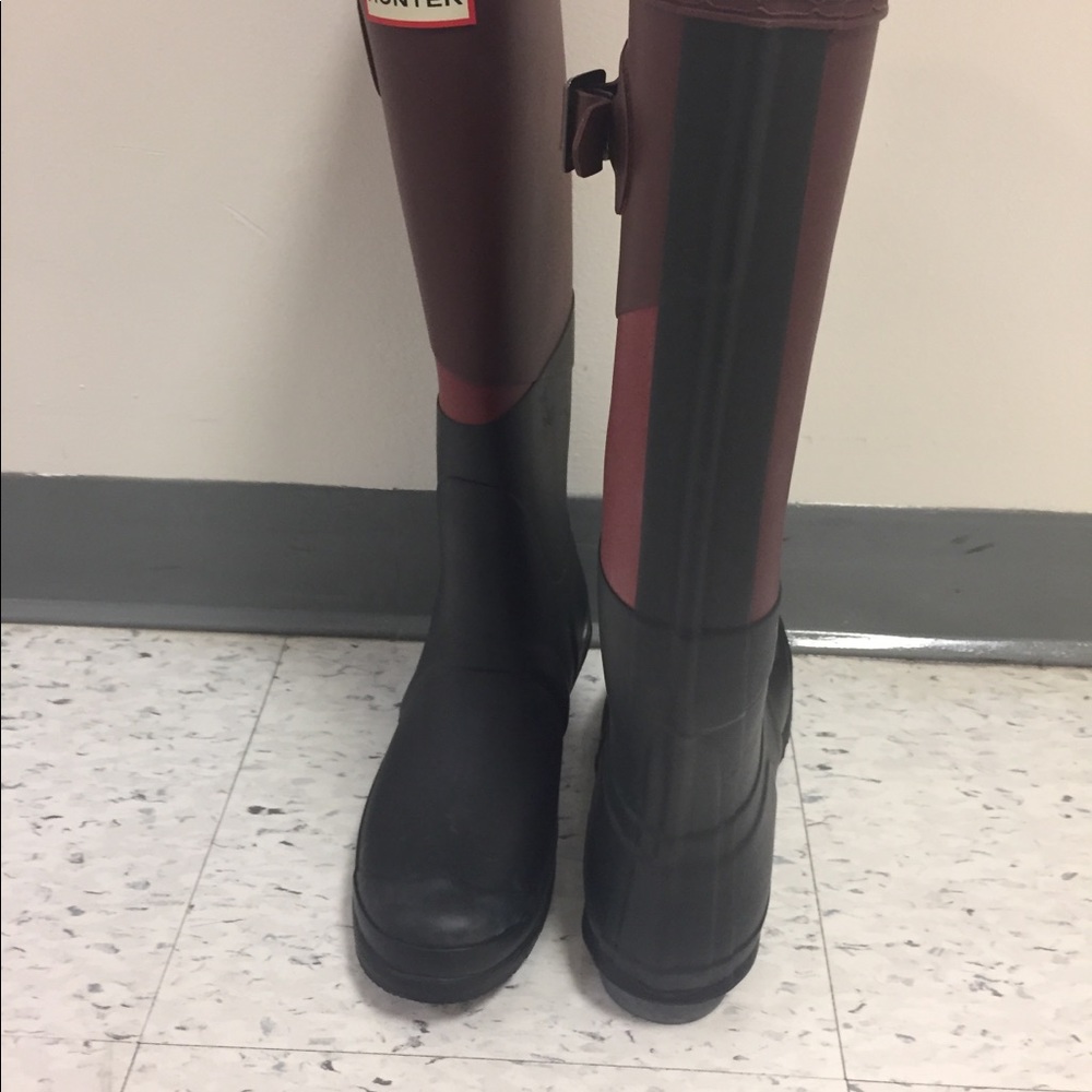 HUNTER 3 tone Tall Rain Boots - Picture 3 of 6